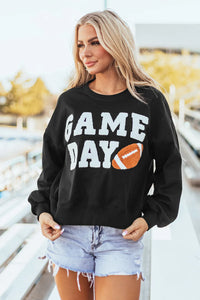 Thumbnail for GAME DAY Round Neck Long Sleeve Sweatshirt
