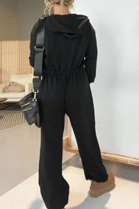 Thumbnail for Full Size Drawstring Long Sleeve Jumpsuit