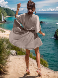 Thumbnail for Surplice Half Sleeve Mini Dress