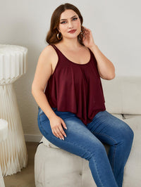 Thumbnail for Plus Size Double-Strap Scoop Neck Cami