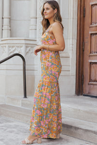 Thumbnail for Floral Spaghetti Strap Wide Leg Jumpsuit