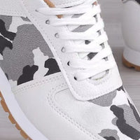 Thumbnail for Tied Printed PU Leather Athletic Sneakers