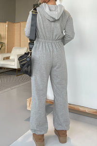 Thumbnail for Full Size Drawstring Long Sleeve Jumpsuit