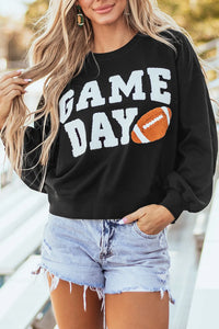 Thumbnail for GAME DAY Round Neck Long Sleeve Sweatshirt