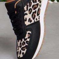 Thumbnail for Tied Printed PU Leather Athletic Sneakers