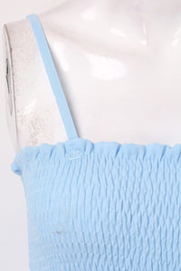 Thumbnail for Smocked Spaghetti Strap Wide Leg Jumpsuit