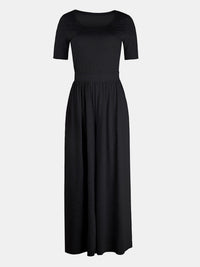 Thumbnail for Scoop Neck Short Sleeve Jumpsuit