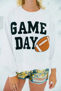 Thumbnail for GAME DAY Round Neck Long Sleeve Sweatshirt