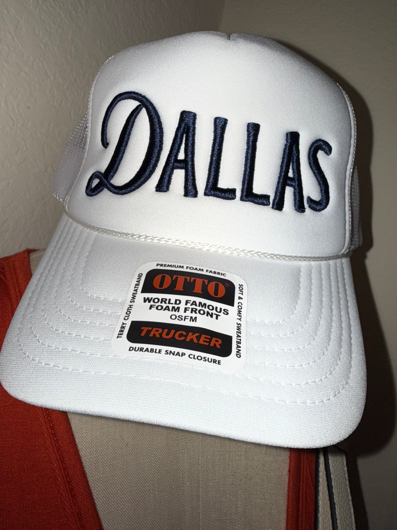 DALLAS 3D Embroidered Otto brand Foam Trucker Hat