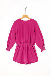 Thumbnail for Tied Flounce Sleeve Plunge Romper