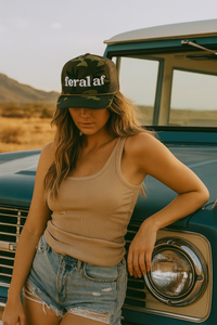 Thumbnail for Feral AF- 3D Embroidered Otto Foam Trucker Hat