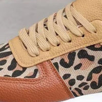 Thumbnail for Tied Printed PU Leather Athletic Sneakers