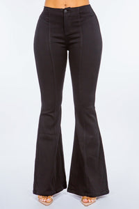 Thumbnail for American Bazi High Waist Pull On Flare Jeans