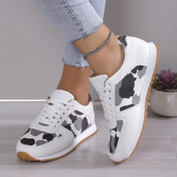 Thumbnail for Tied Printed PU Leather Athletic Sneakers