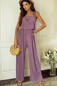 Thumbnail for Square Neck Spaghetti Strap Jumpsuit