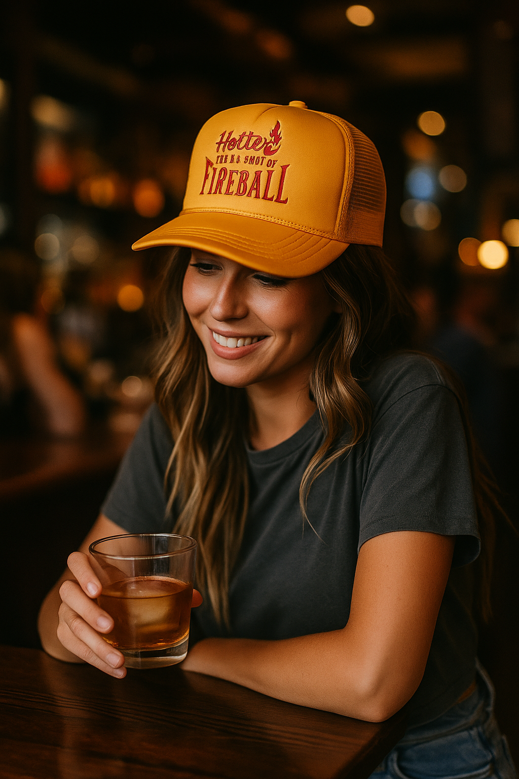 Hotter Than Fireball 3D Embroidered OTTO Foam Trucker Hat