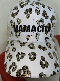 Thumbnail for CC Brand Leopard print Mamacita high ponytail hat