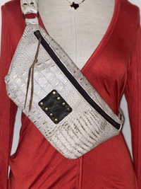 Thumbnail for LV White Crocodile Cross Body