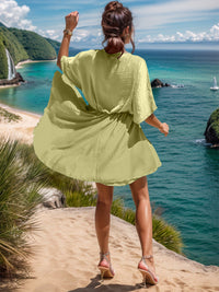 Thumbnail for Surplice Half Sleeve Mini Dress