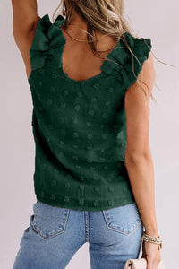 Thumbnail for Full Size Swiss Dot V-Neck Tank