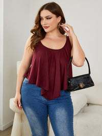 Thumbnail for Plus Size Double-Strap Scoop Neck Cami