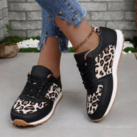 Thumbnail for Tied Printed PU Leather Athletic Sneakers
