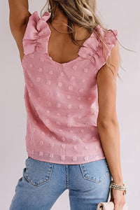 Thumbnail for Full Size Swiss Dot V-Neck Tank