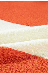 Thumbnail for Color Block Dropped Shoulder V-Neck Sweater