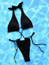 Thumbnail for Halter Neck Side Tie One-Piece Swimsuit