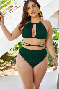 Thumbnail for Plus Size Cutout Tied Backless Bikini