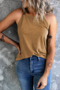 Thumbnail for Curved Hem Grecian Tank Top